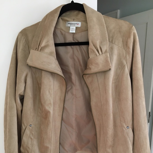 Christopher & Banks Jackets & Blazers - Christopher Banks camel suede jacket - petite M